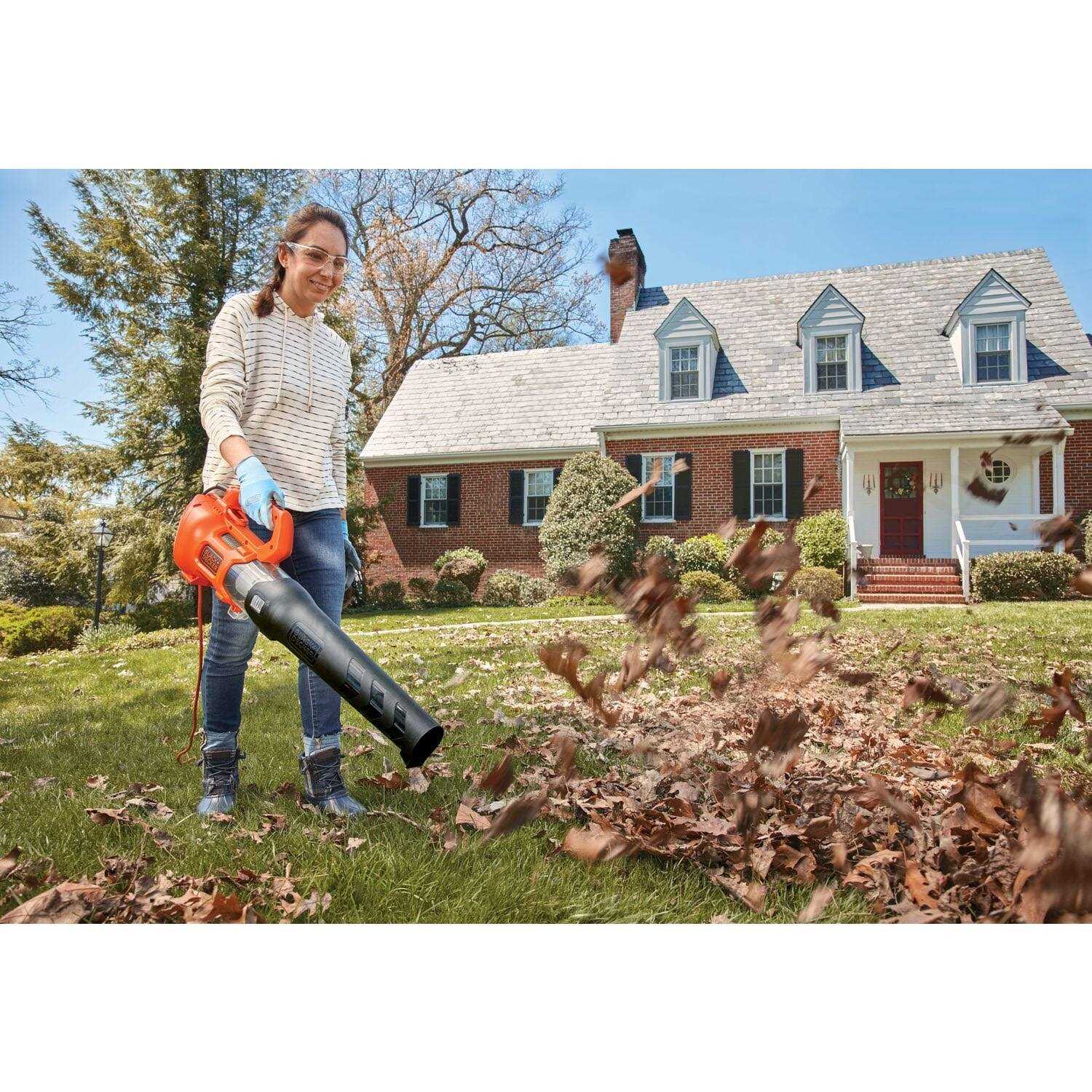 BLACK+DECKER 9 Amp Electric Axial Leaf Blower BEBL750