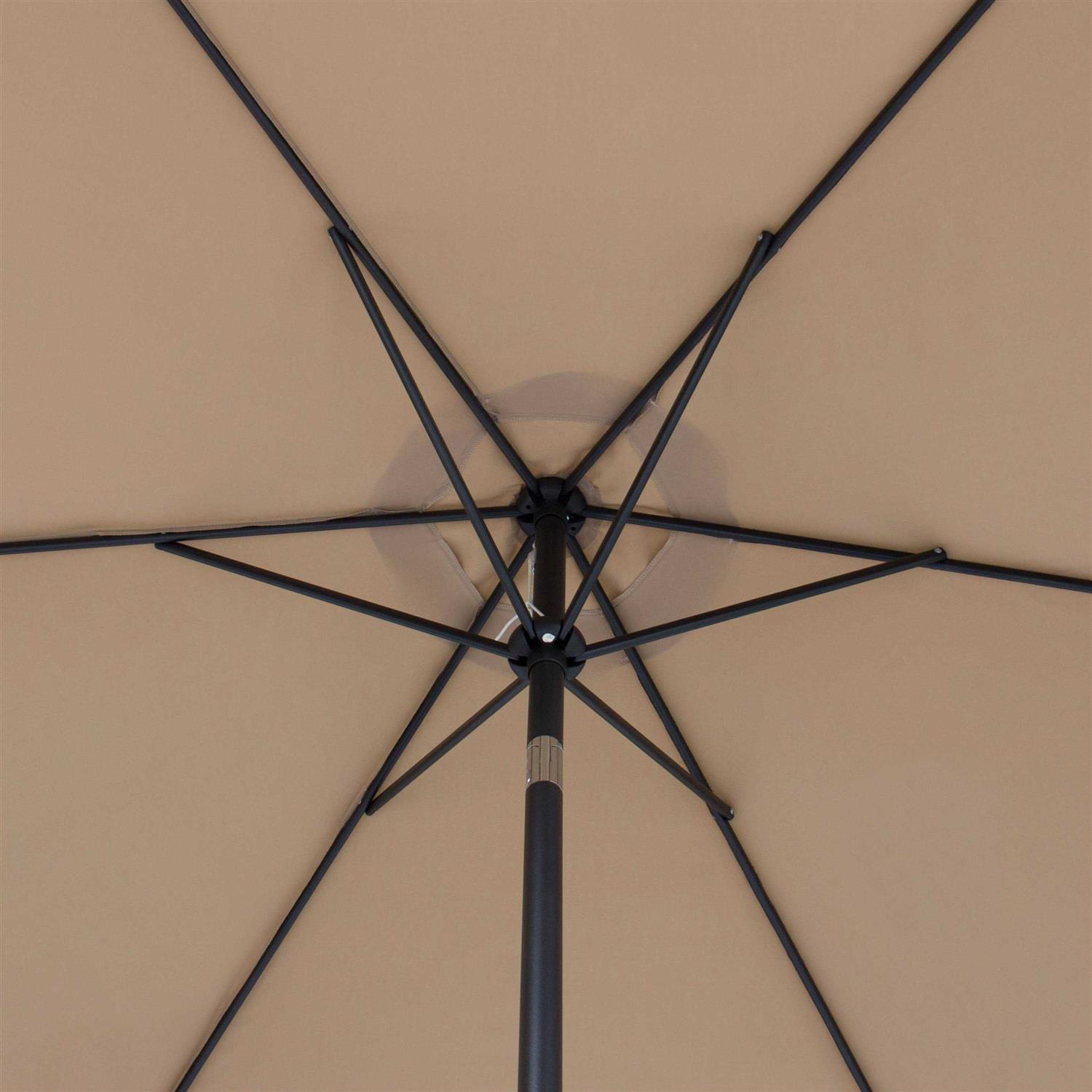 Best Choice Products 10ft Outdoor Steel Market Patio Umbrella Crank Push Button Tilt