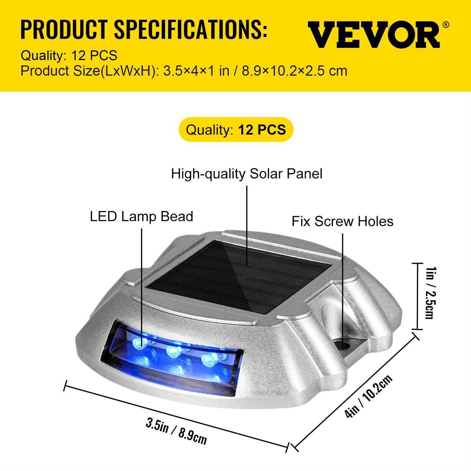 VEVOR Driveway Lights Solar Dock Lights