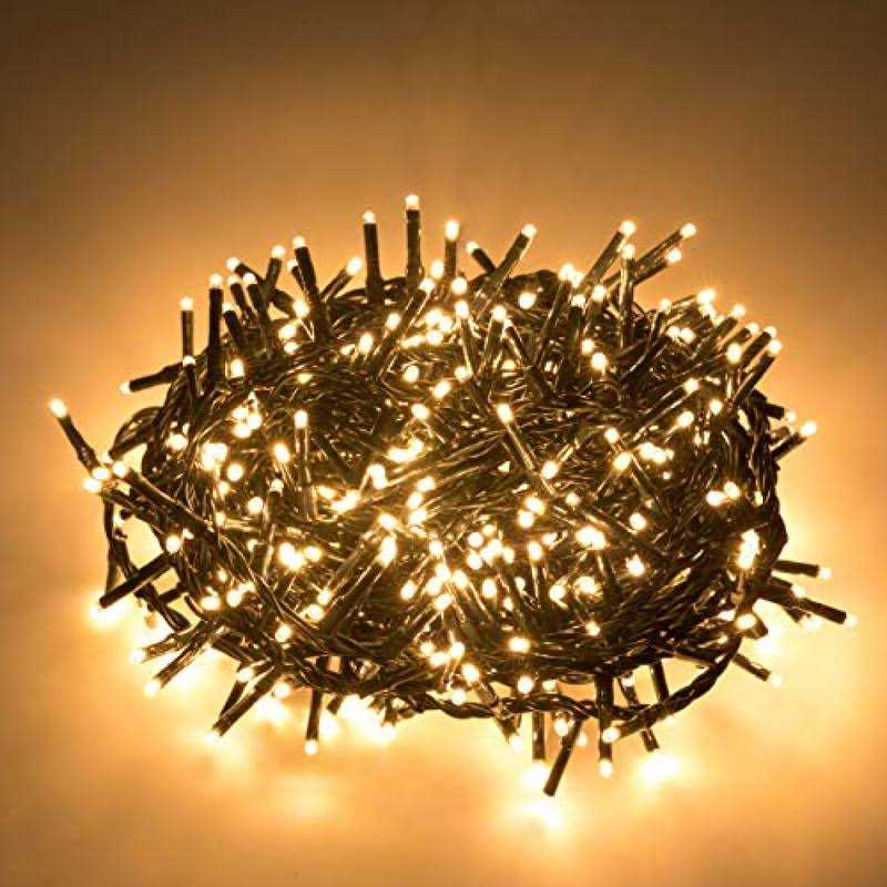 AWQ 500 Led 49ft Christmas Cluster Lights Christmas String Lights Decoration Lights for Christmas Home Garden Wedding Party Xmas Tree Bedroom Indoor