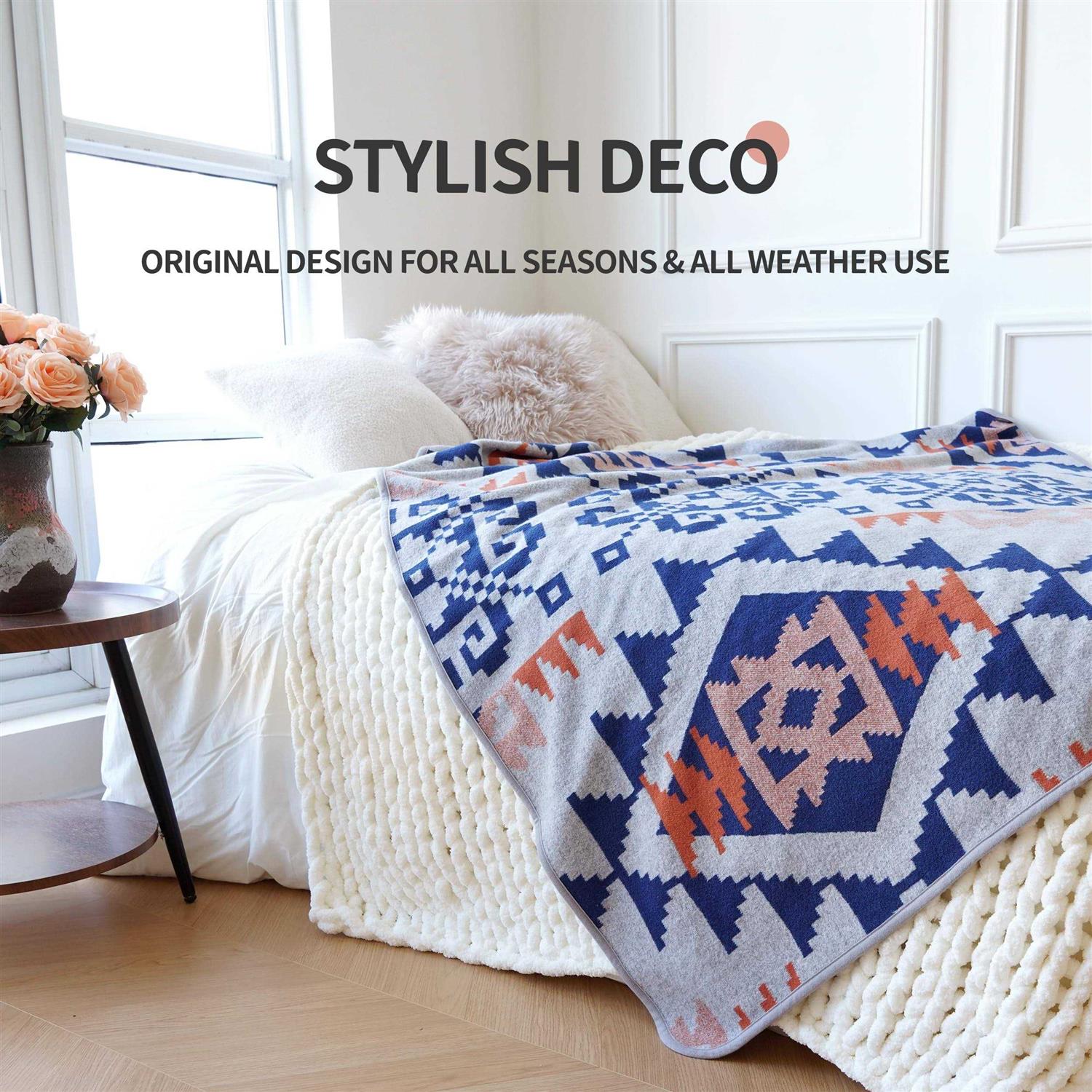 Acushla Merino Wool Camp Blanket Warm Thick Washable Large Throw