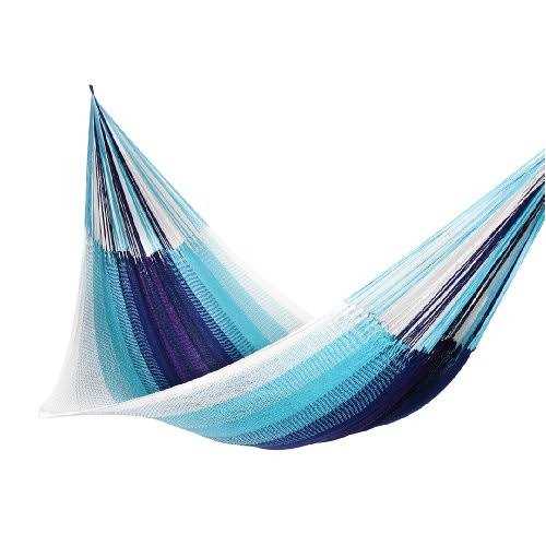 Classic Double Hammock, Handwoven, Shareable, Weathersafe Hammocks, Yellow Leaf Hammocks – “Sedona” Hammock, Red & Orange, Fits 1-2 People (400 lbs)