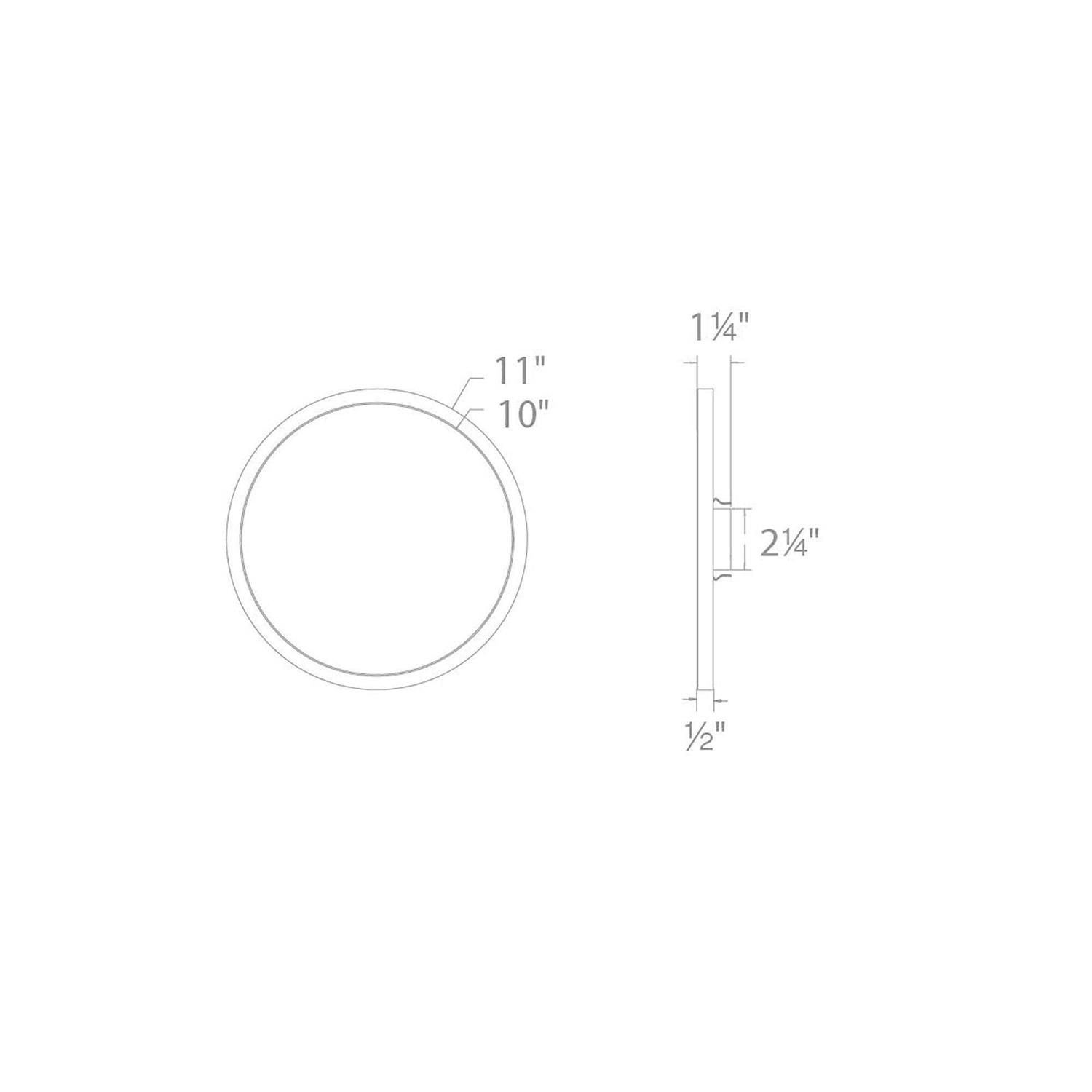 WAC Lighting Round 1 Light Flush Mount FM-05RN