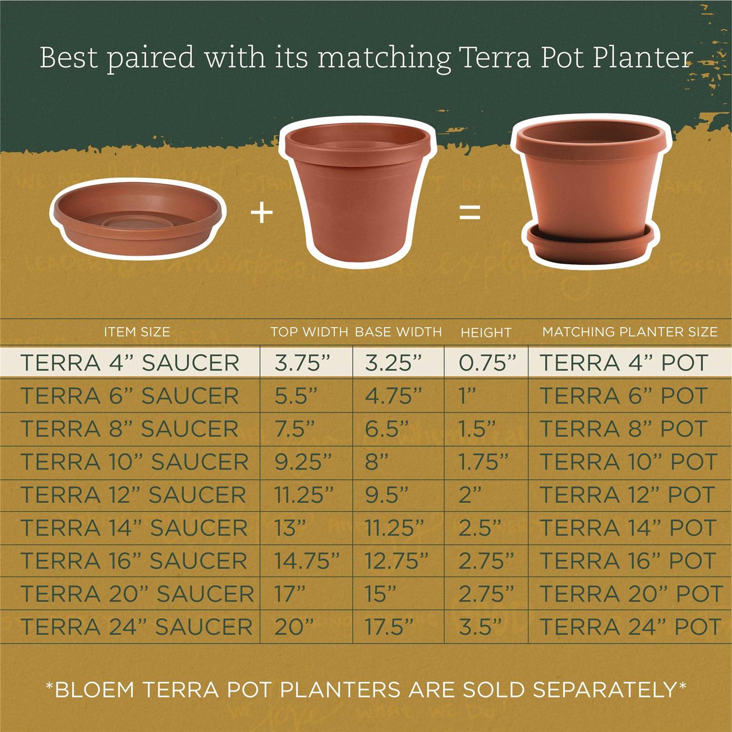 Bloem Terra Plant Saucer Tray