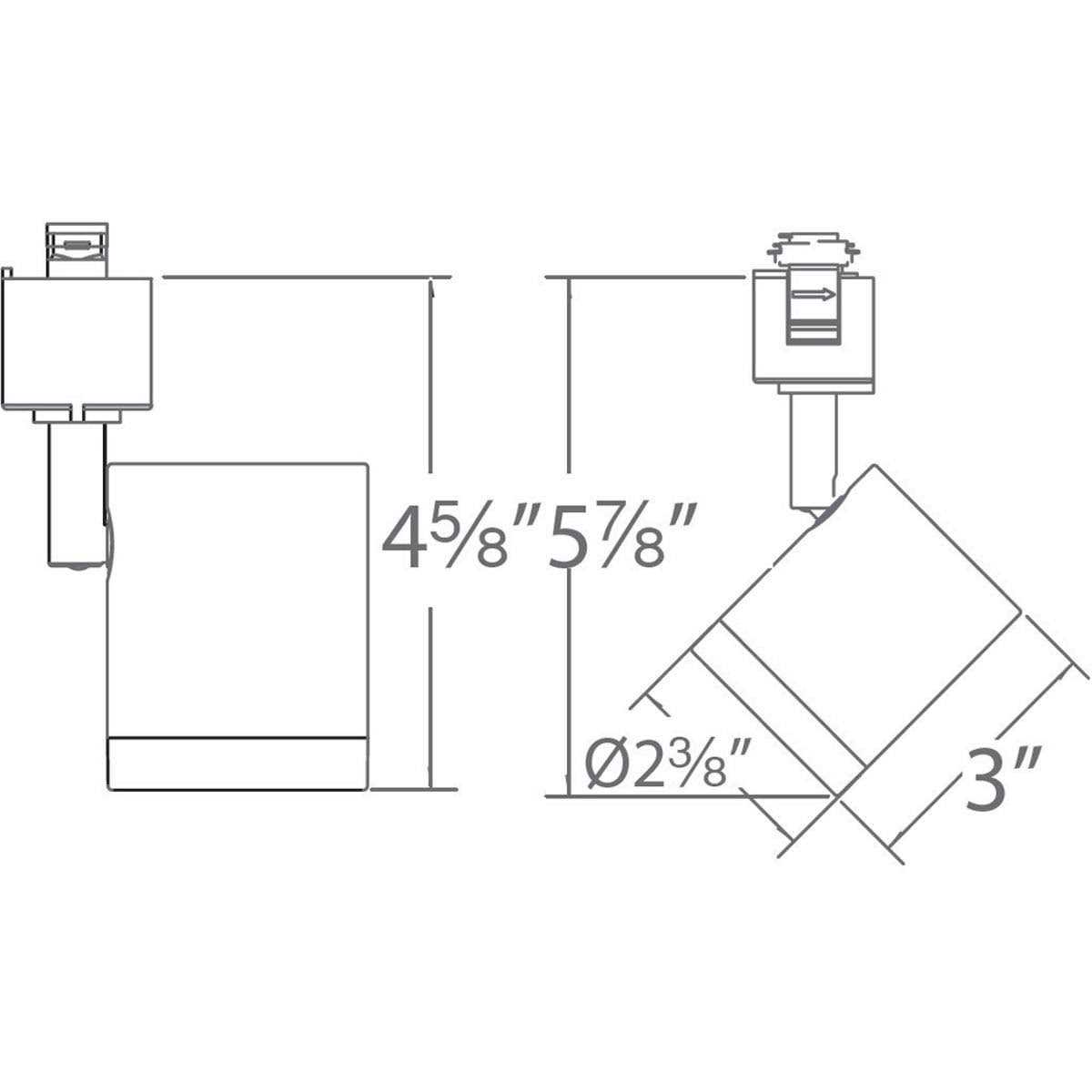 WAC Lighting Charge Aluminum H-Track Head H-8010-30