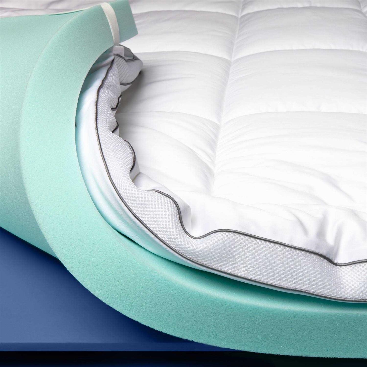 ViscoSoft 4 inch Pillow Top Memory Foam Mattress Topper