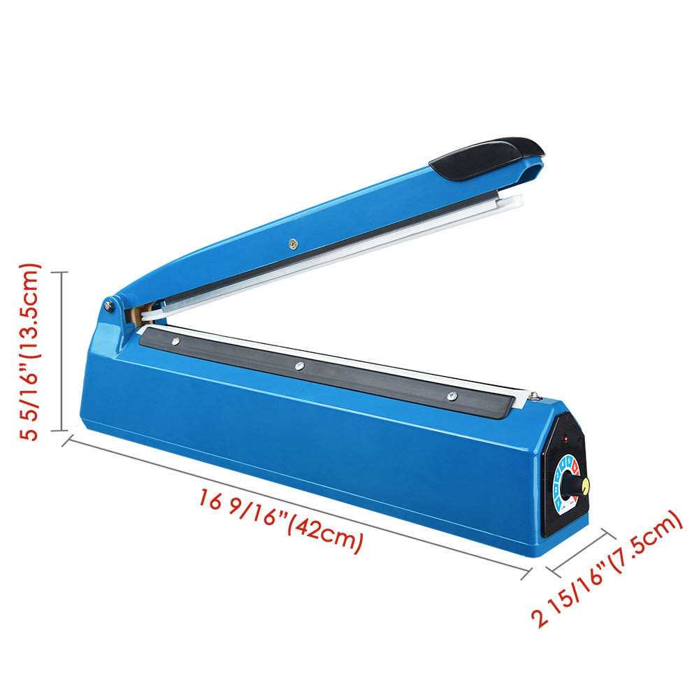 Yescom Impulse Sealer Manual Heat Sealer Plastic Bag Poly Tubing Packaging Machine
