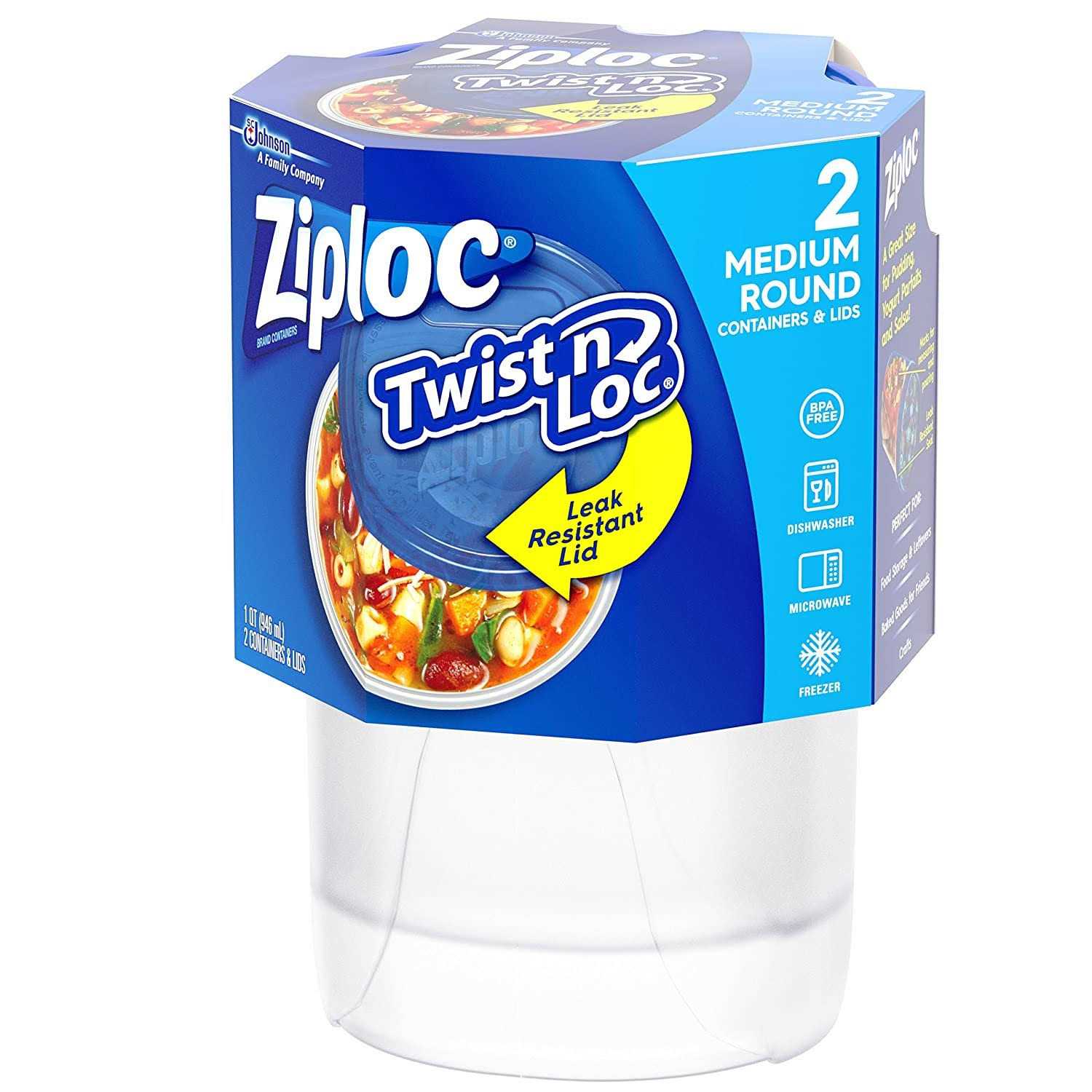 Ziploc Twist ‘n Loc Containers