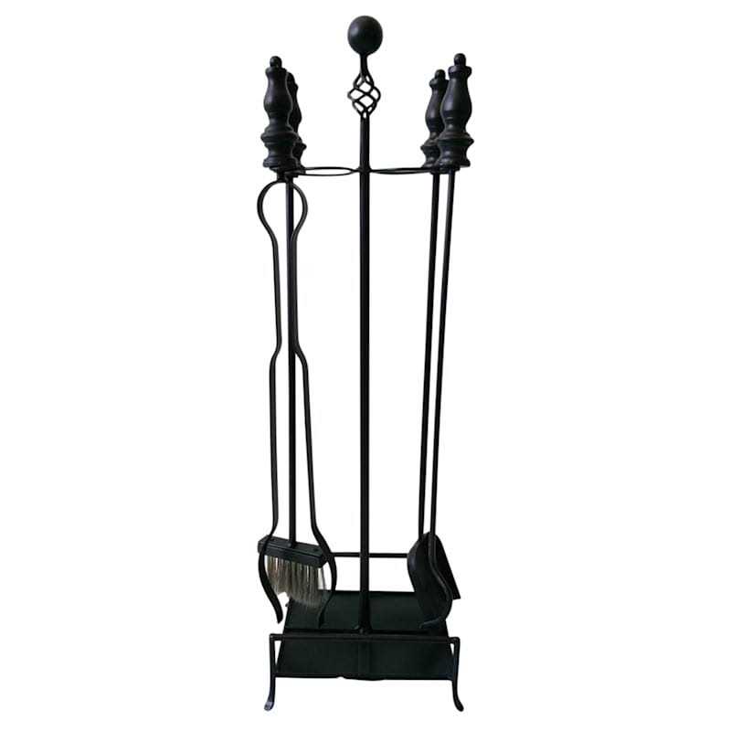 At Home Metal Fireplace Tool Set