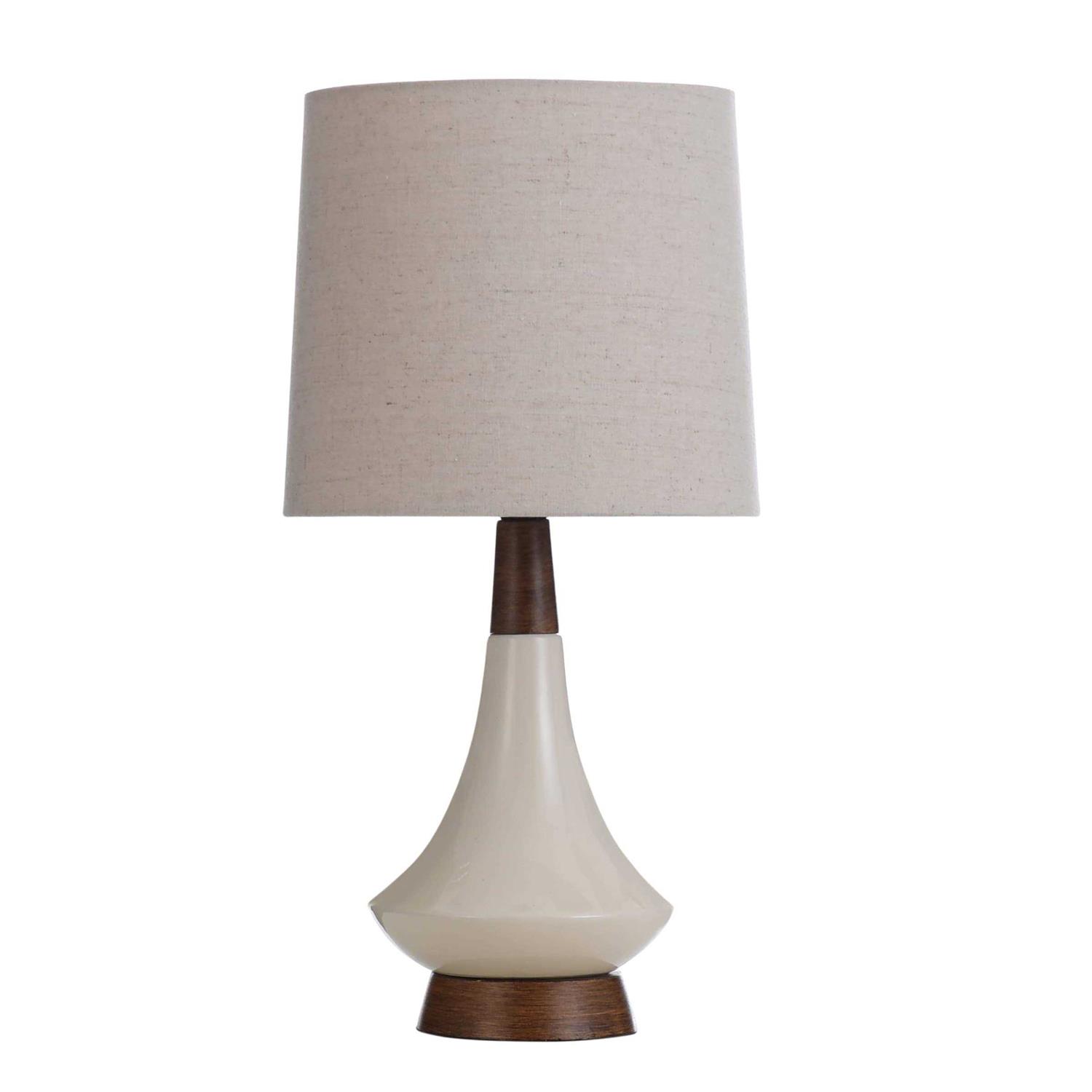Stylecraft Faux Wood Table Lamp White L13225BDS