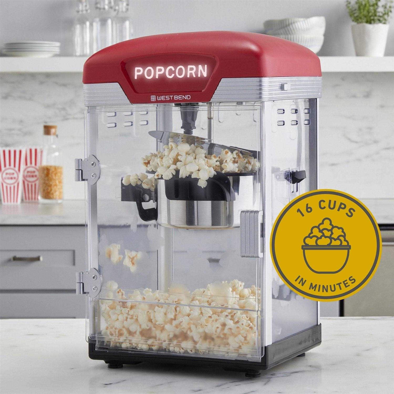West Bend Theater Crazy 4 Qt. Popcorn Machine PCWBTCRD13