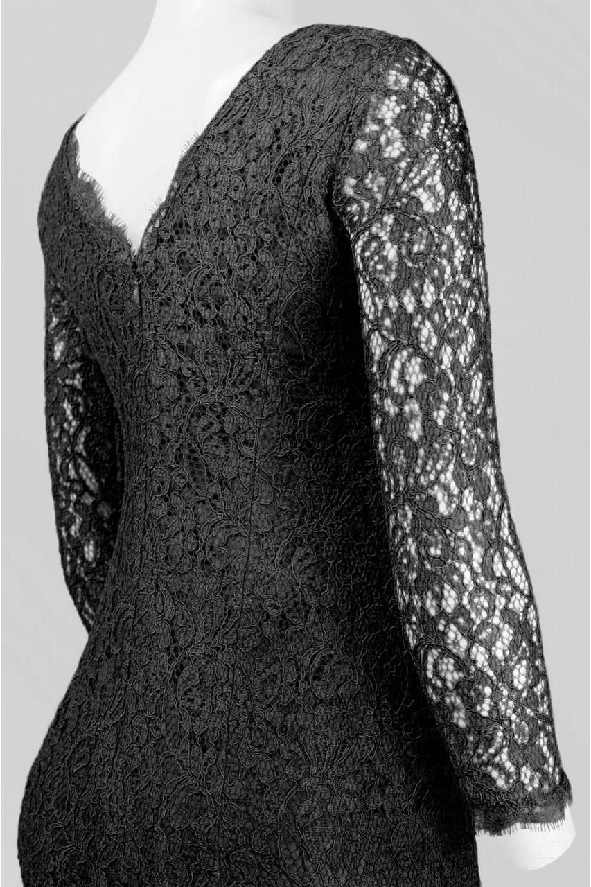 Long Sleeves Lace Long Dress 91879130