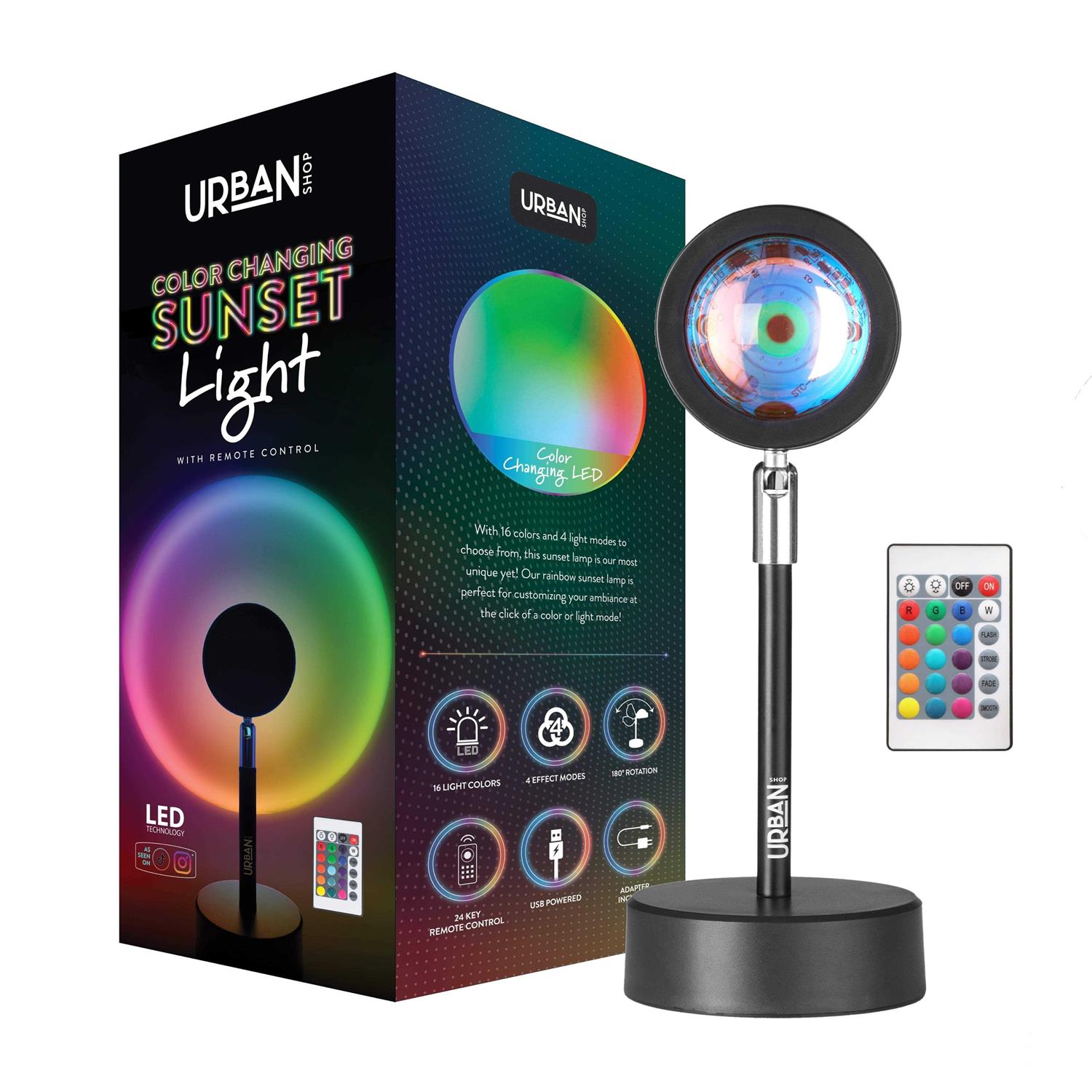 Urban Shop Color Changing LED Sunset Projector Lamp