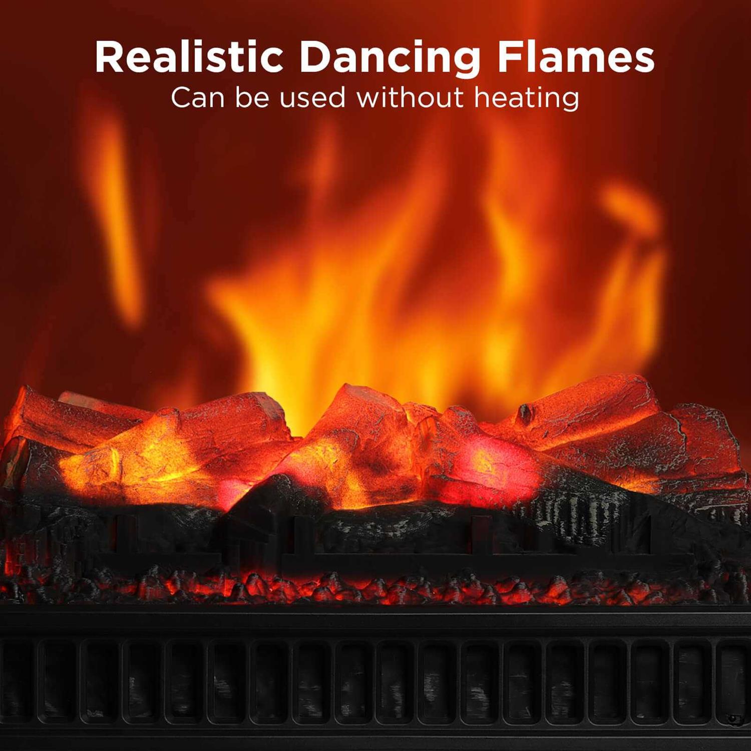 TURBRO 23 Eternal Flame Infrared Quartz Electric Fireplace Logs