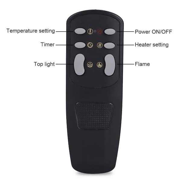 Valuxhome 33 in. 750-Watt/1500-Watt Electric Fireplace Insert with Overheating Protection