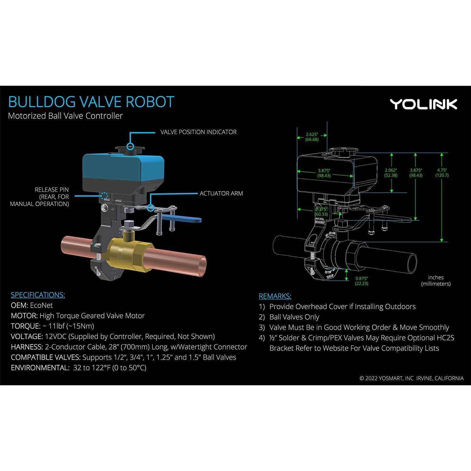 Yolink DIY Automatic Water Leak Detection & Shut-Off Starter Kit