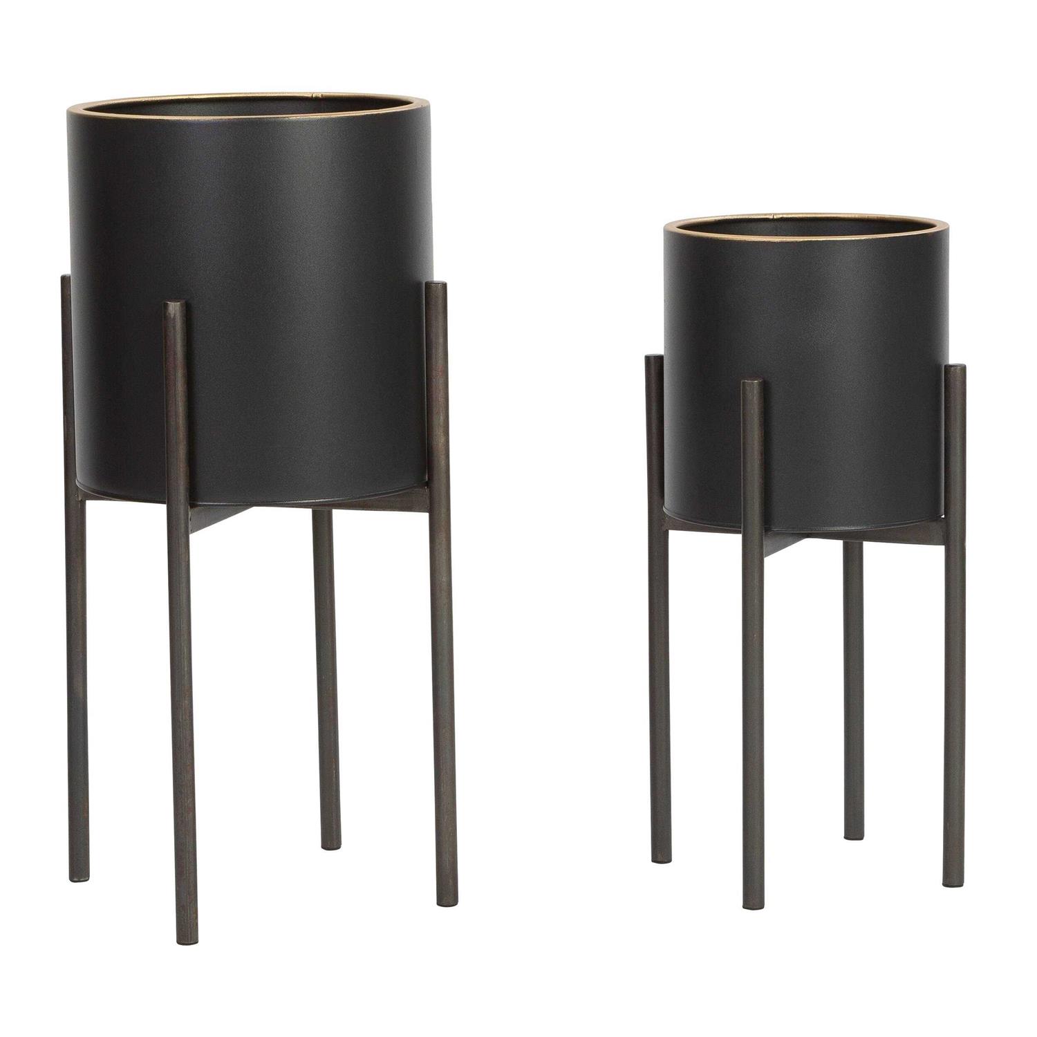 Aspire Home Accents Jaxon Modern Black Planters