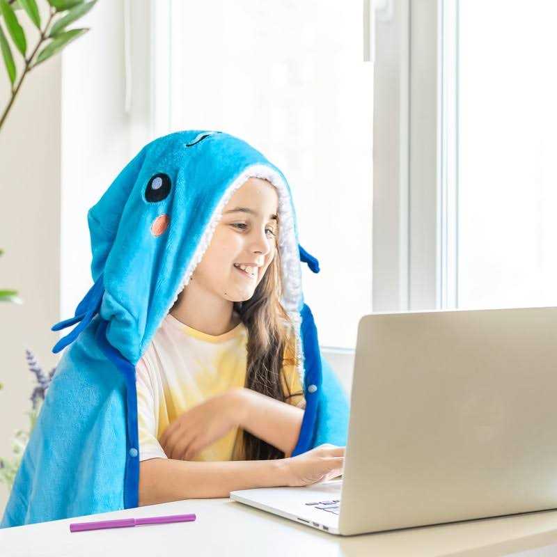 Wearable Hooded Blanket For Adults Super Soft Warm Cozy Plush