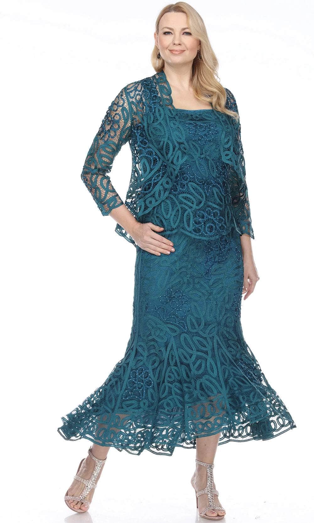 Lace Three Piece Formal Dress