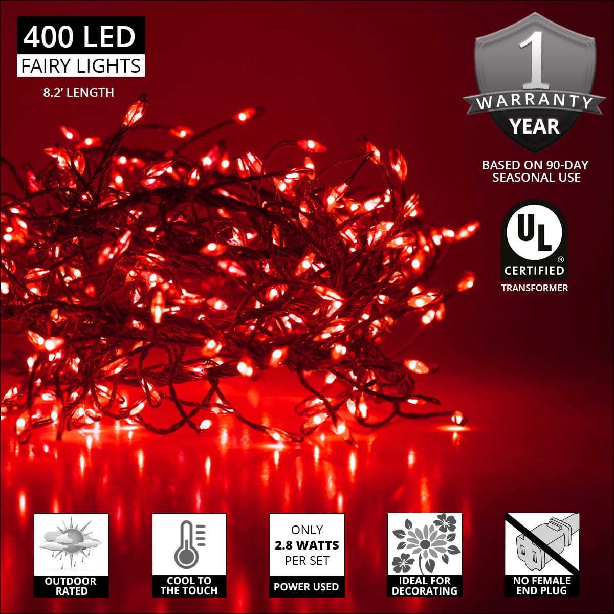 Wintergreen Lighting LED Cluster String Lights