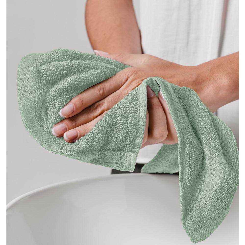 White Classic Luxury Cotton Washcloths Large Hotel Spa Bathroom Face Towel