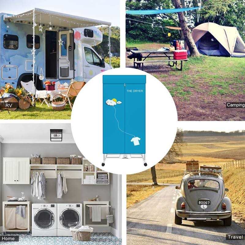 Xiaqing Portable Dryer,110V 1000w Electric Clothes Dryer Machine Double layer Stackable Clothes Drying Rack for Apartments