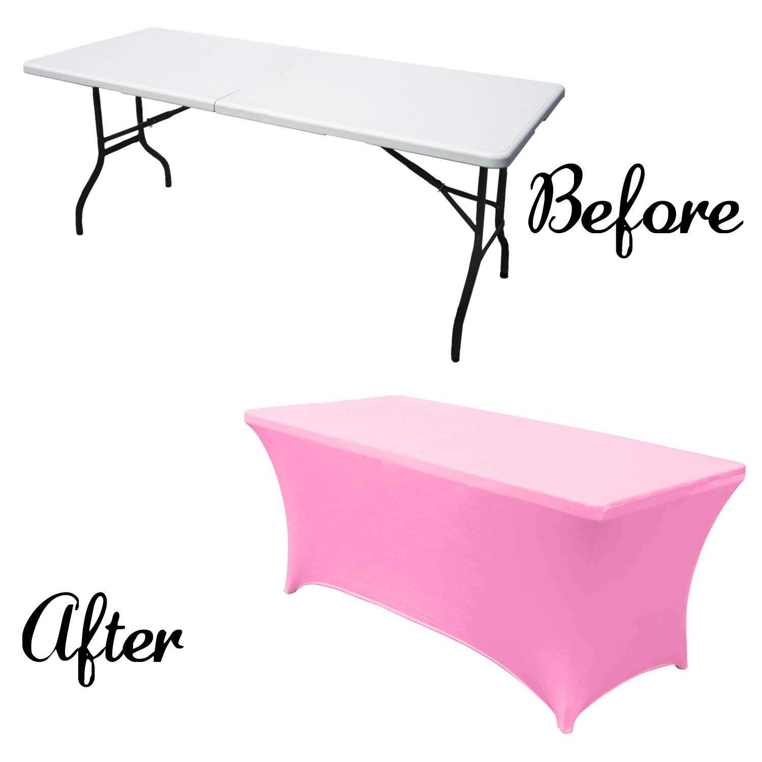 ABCCANOPY Spandex 6 ft Table Fitted Stretch Table Cover Polyester Table Toppers