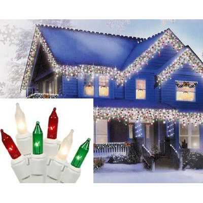 Vickerman 100Lt Red-grn-White/Ww Icicle Ec Set 9’l