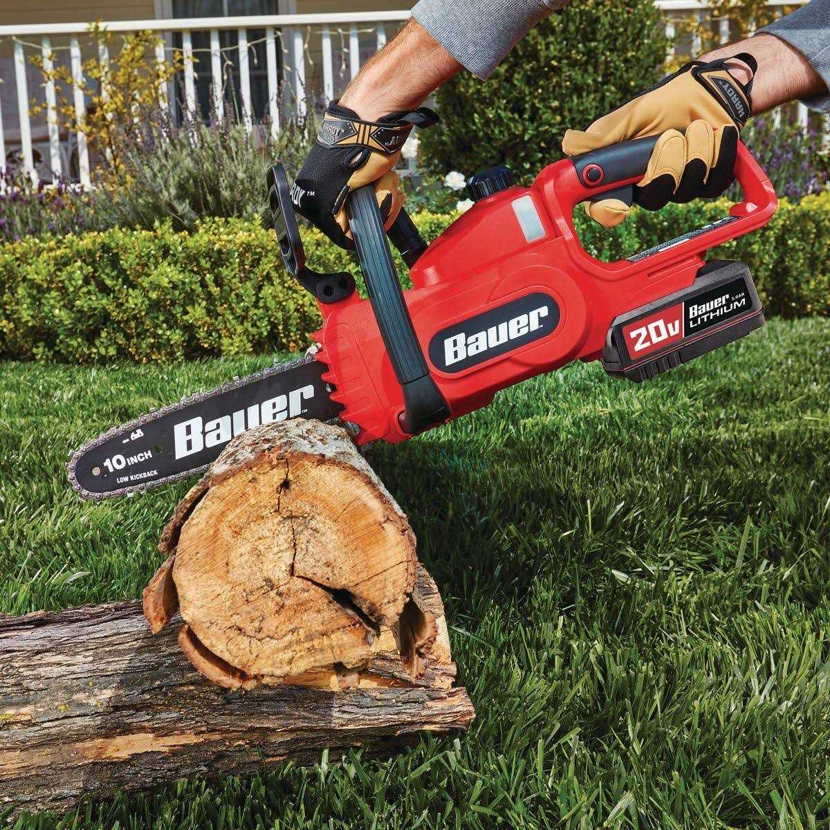 Bauer 20V Cordless 10 in. Chainsaw – Tool Only