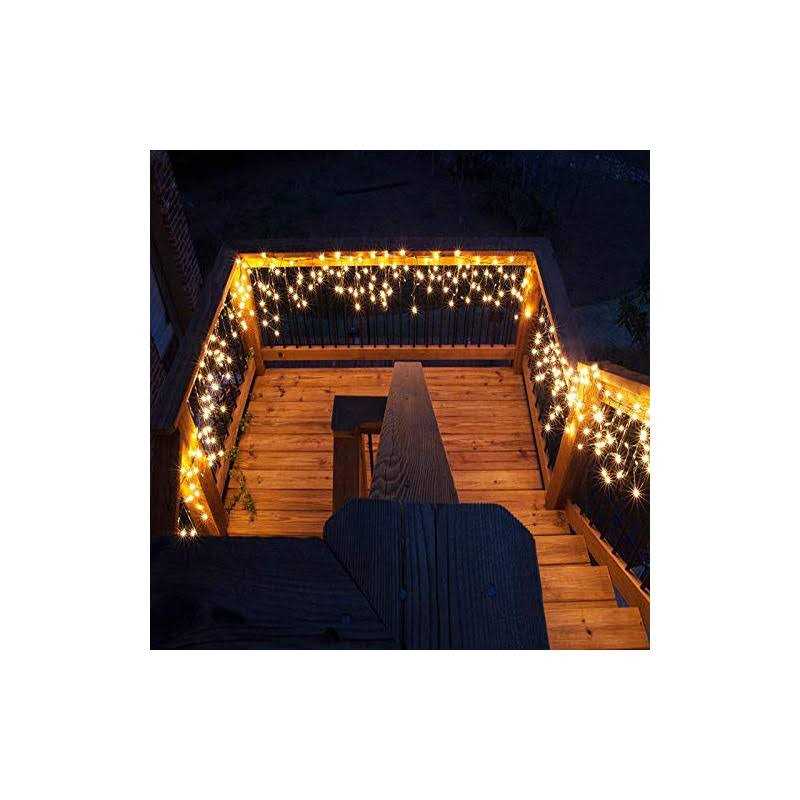 Yolight Icicle Christmas Lights 13ft 96 LED Icicle String Lights 8 Modes Twinkle