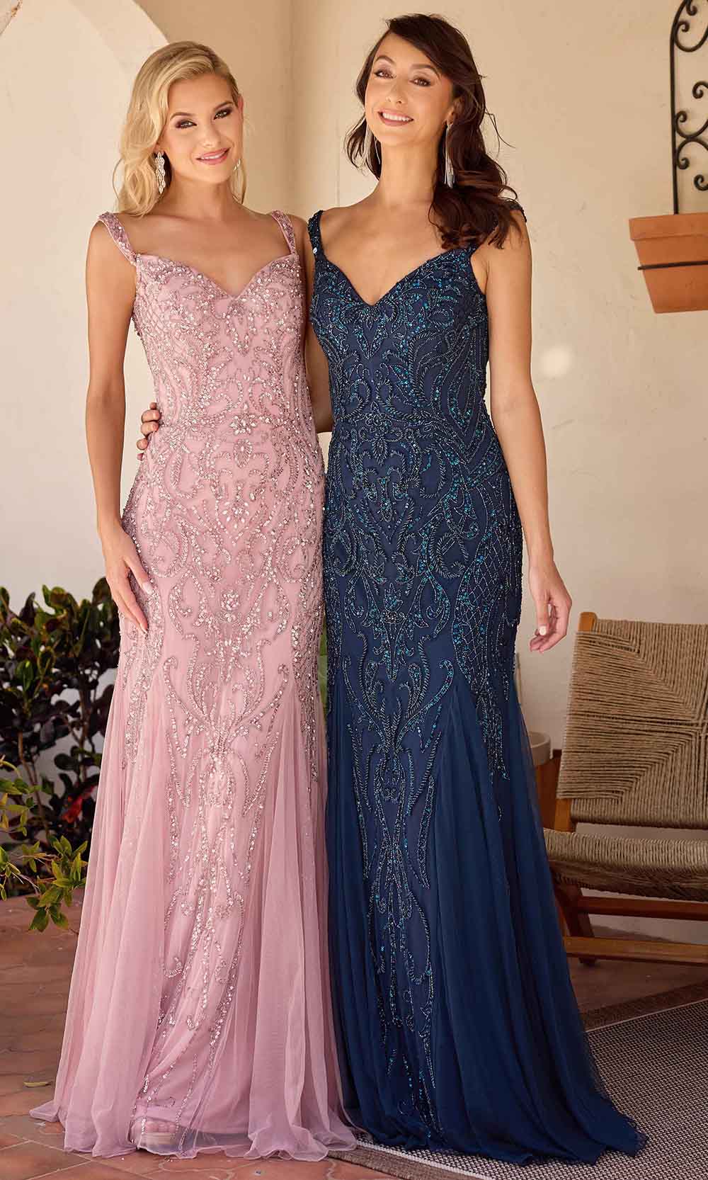 Embellished Mermaid Evening Dress