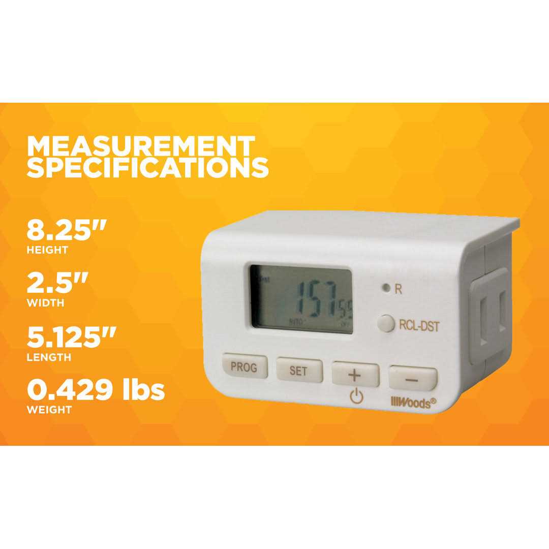 Woods 50007WD Indoor 24-Hour Digital Plug-In Timer