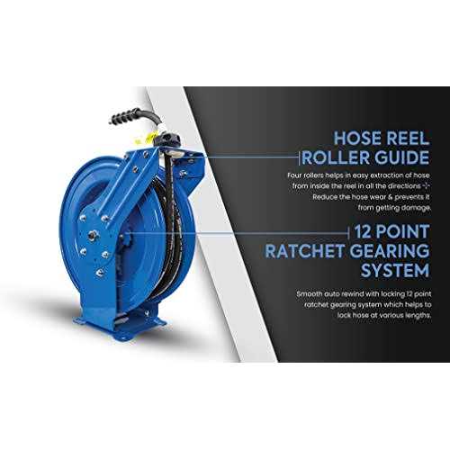 BluShield Heavy Duty Pressure Washer Hose Reel with Aramid Braided Hose PWR3850