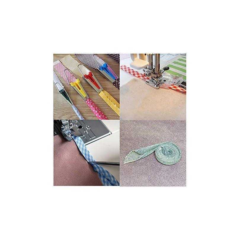 BIGTEDDY Bias Tape Maker Set 6MM/9MM/12MM/18MM/25MM 50MM 5 Sizes DIY Quilting Binding Hem Making Tools Kit
