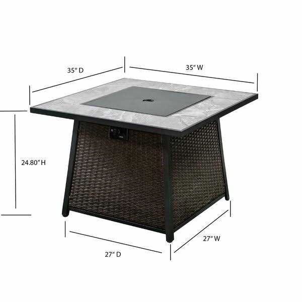 Deko Living 20lbs Gas Outdoor Firepit Table COB10001