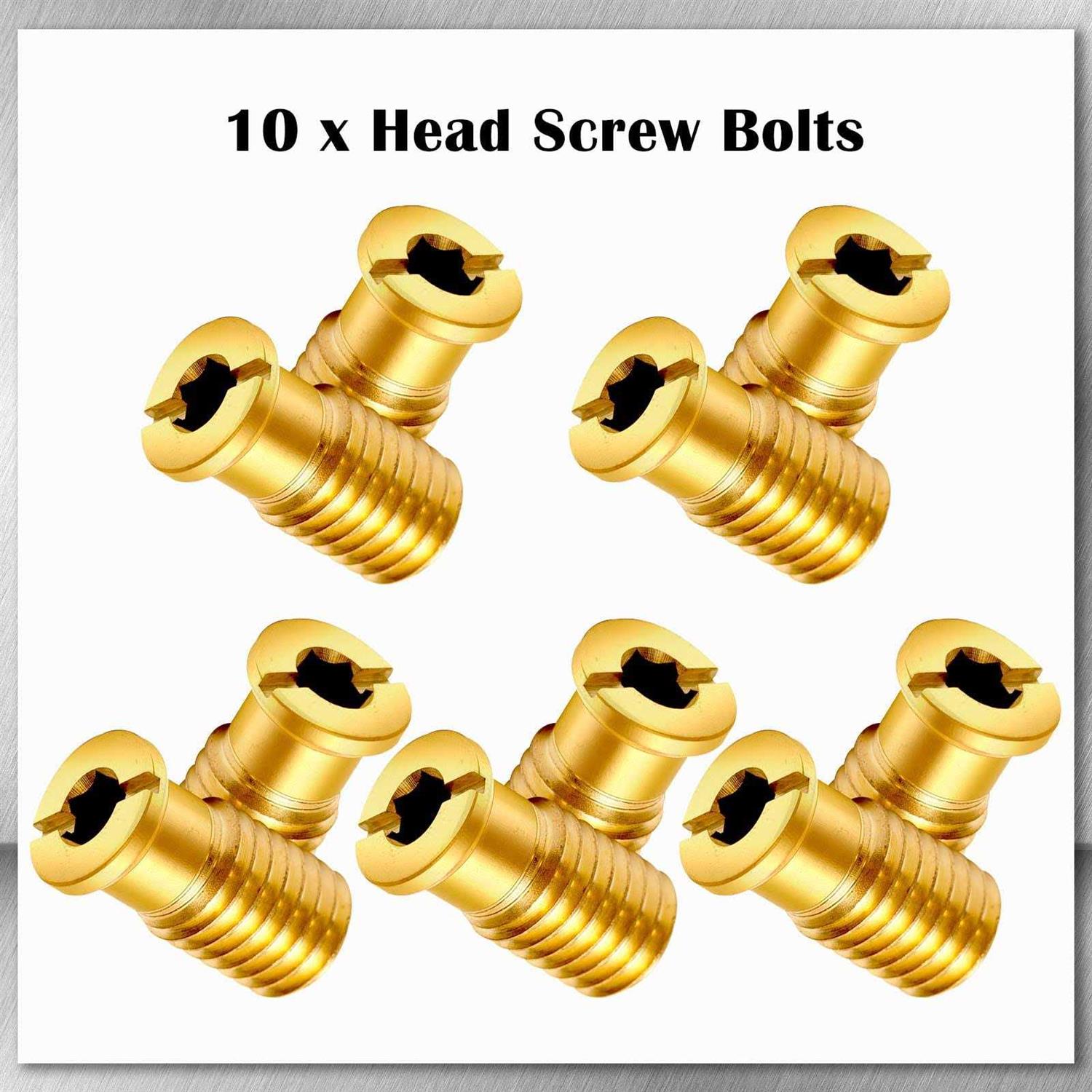 10 Pieces Brass Pool Cover Anchors Screws Pool Safety Cover Anchor Replacement Kit