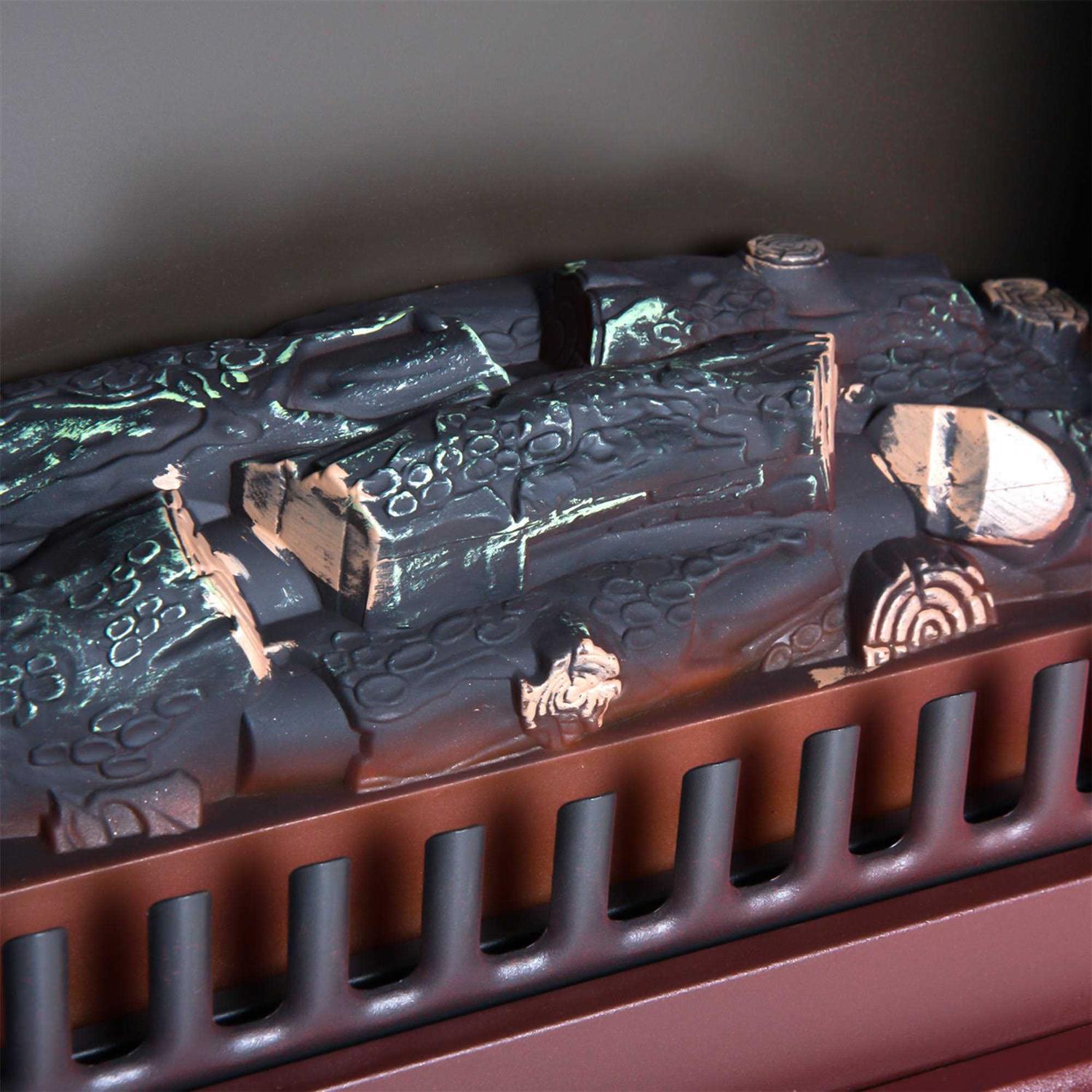 HOMCOM Freestanding Electric Fireplace Heater with Realistic Flames