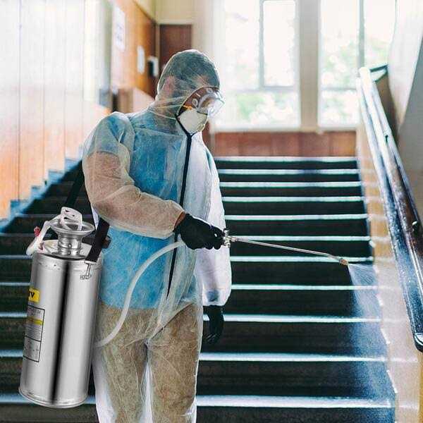 VEVOR 2 Gal. Stainless Steel Sprayer Pump Sprayer with 20 in. Wand