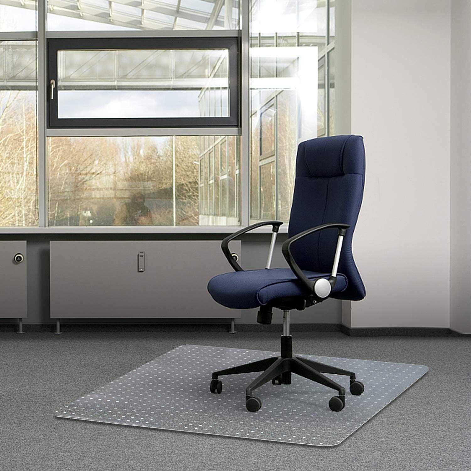 Kuyal Office Chair Mat for Carpets,Transparent Thick and Sturdy Highly Premium Quality Floor Mats for Low and No Pile Carpeted Floors