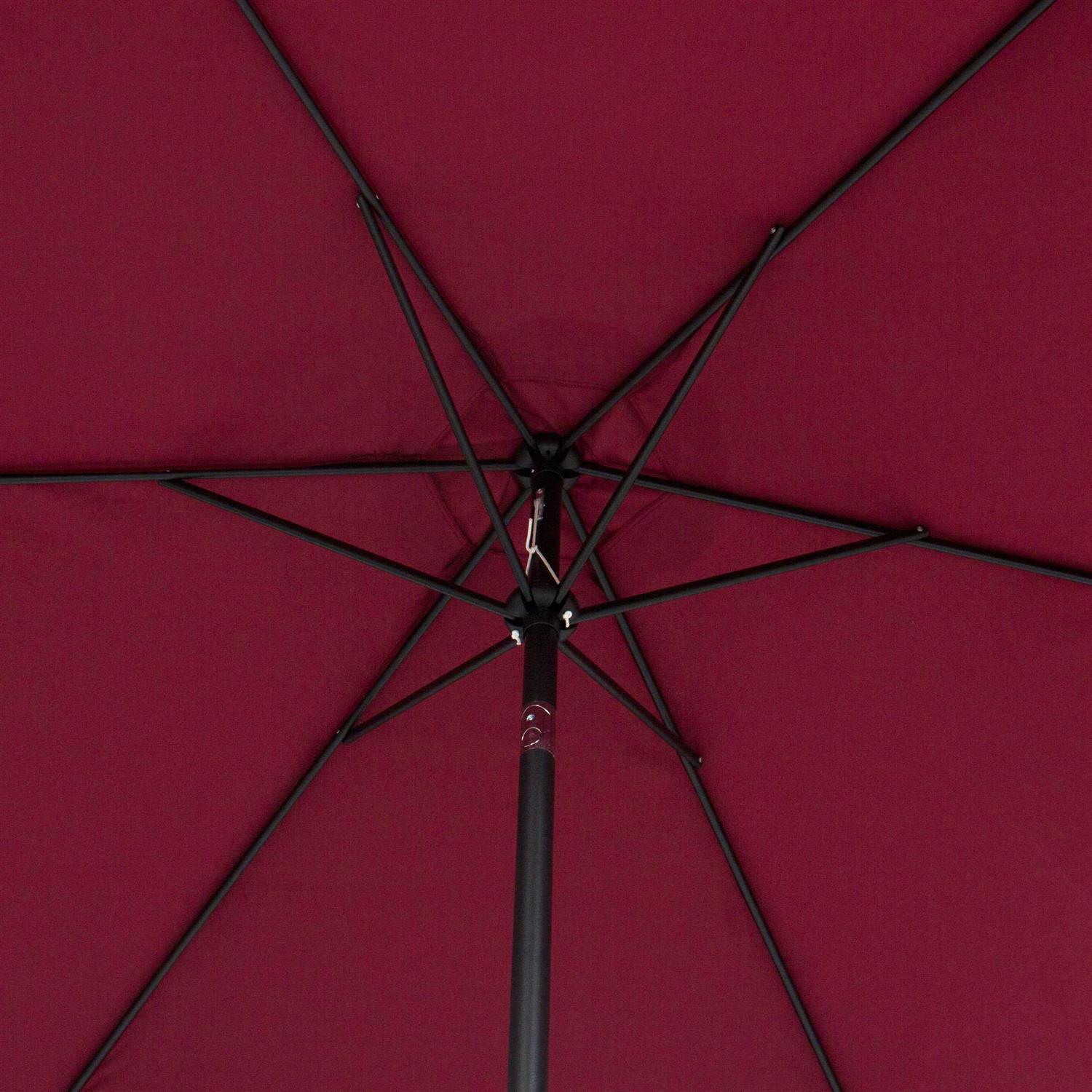 Best Choice Products 10ft Outdoor Steel Market Patio Umbrella Crank Push Button Tilt