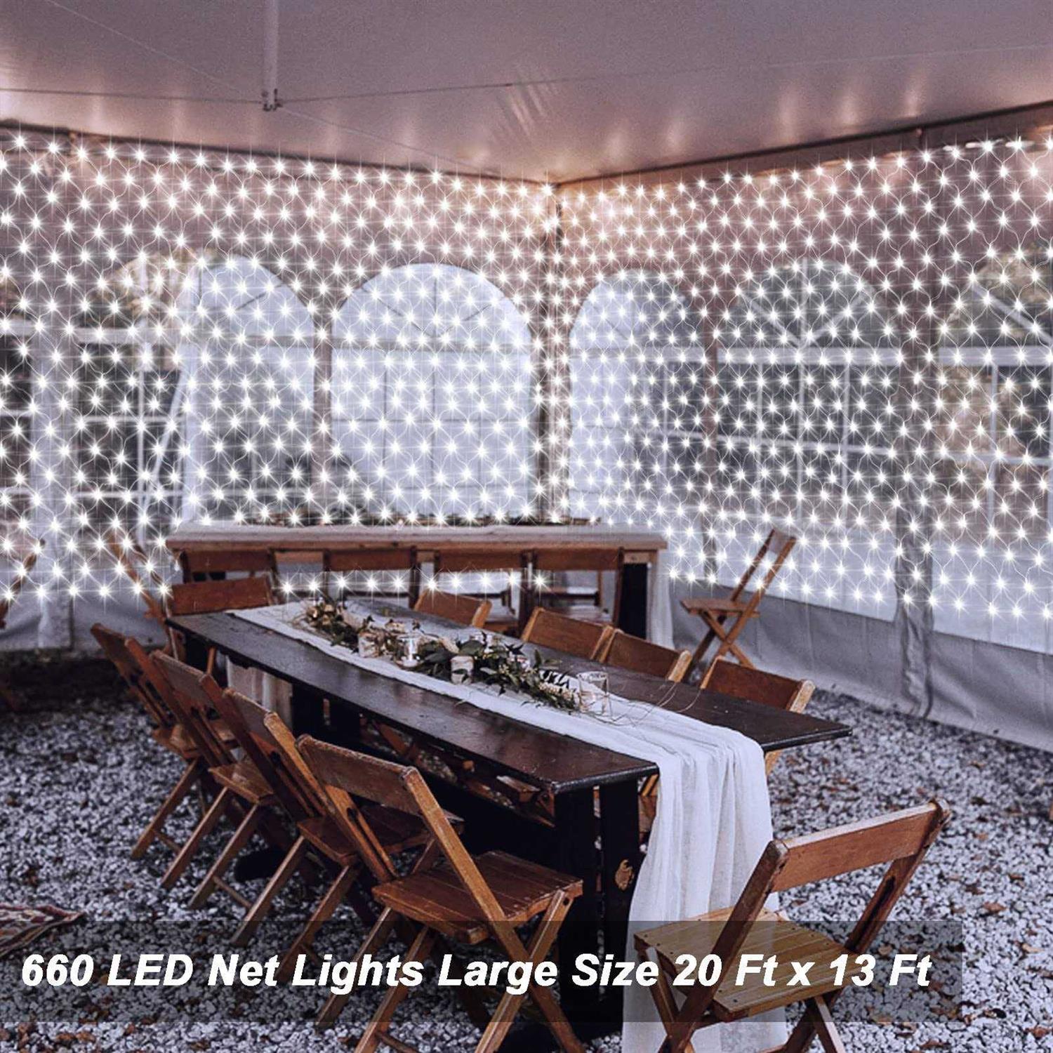 ZAIYW Large Net Lights Outdoor Mesh Lights 660 LED Fairy Net Lights Plug