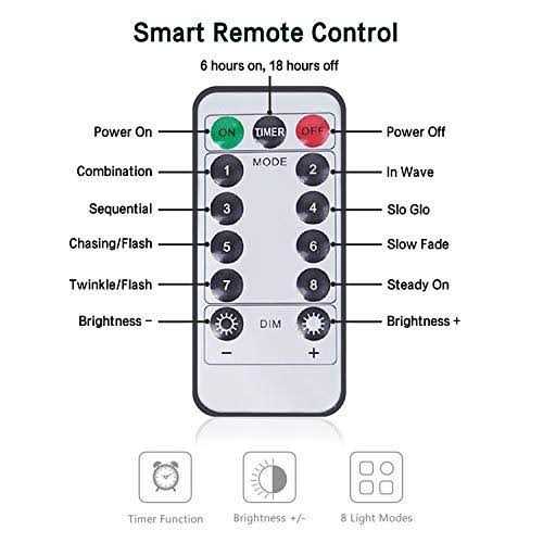 66FT 200 LED Fairy Lights Plug in with Timer and Remote