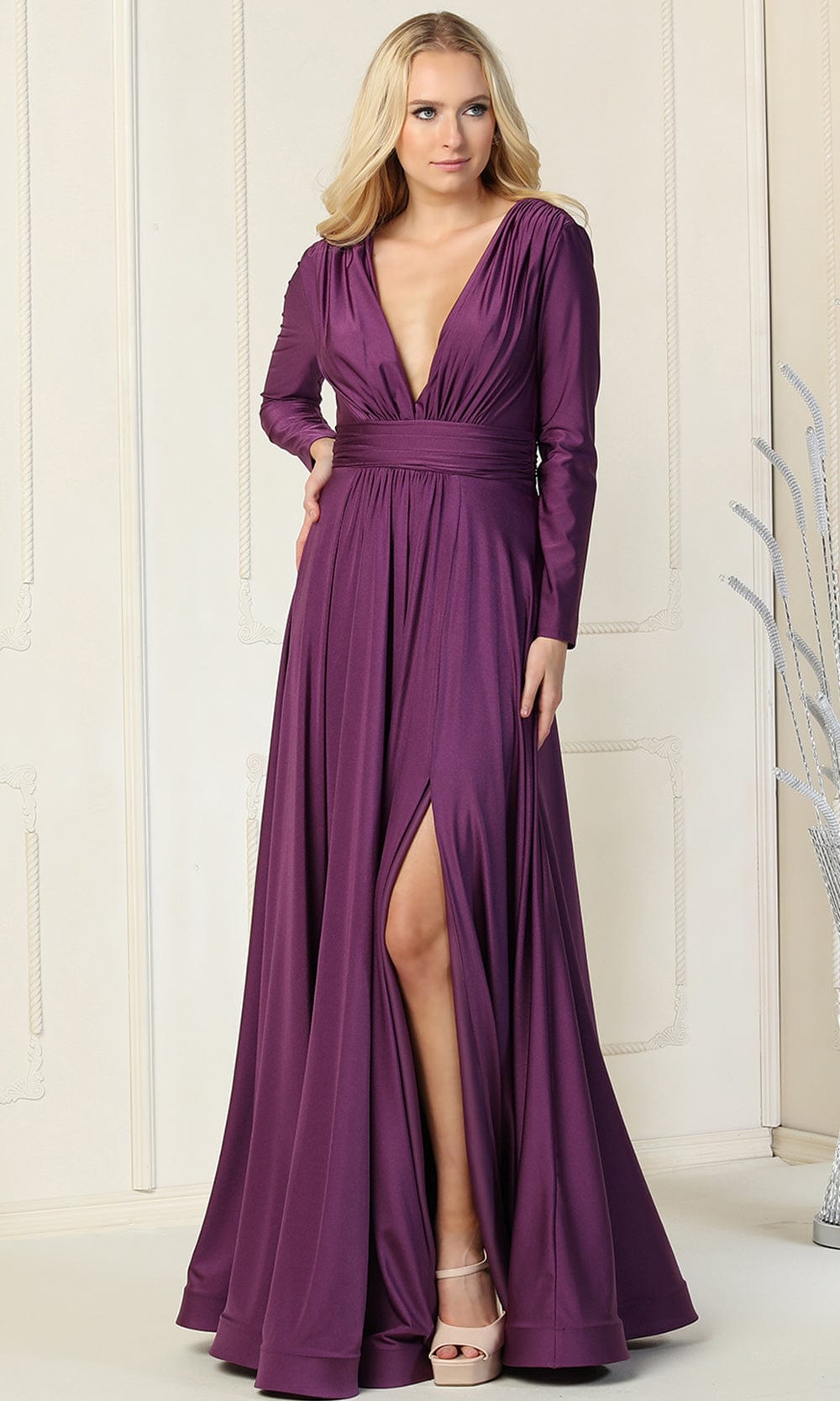Ruched A-Line Evening Dress
