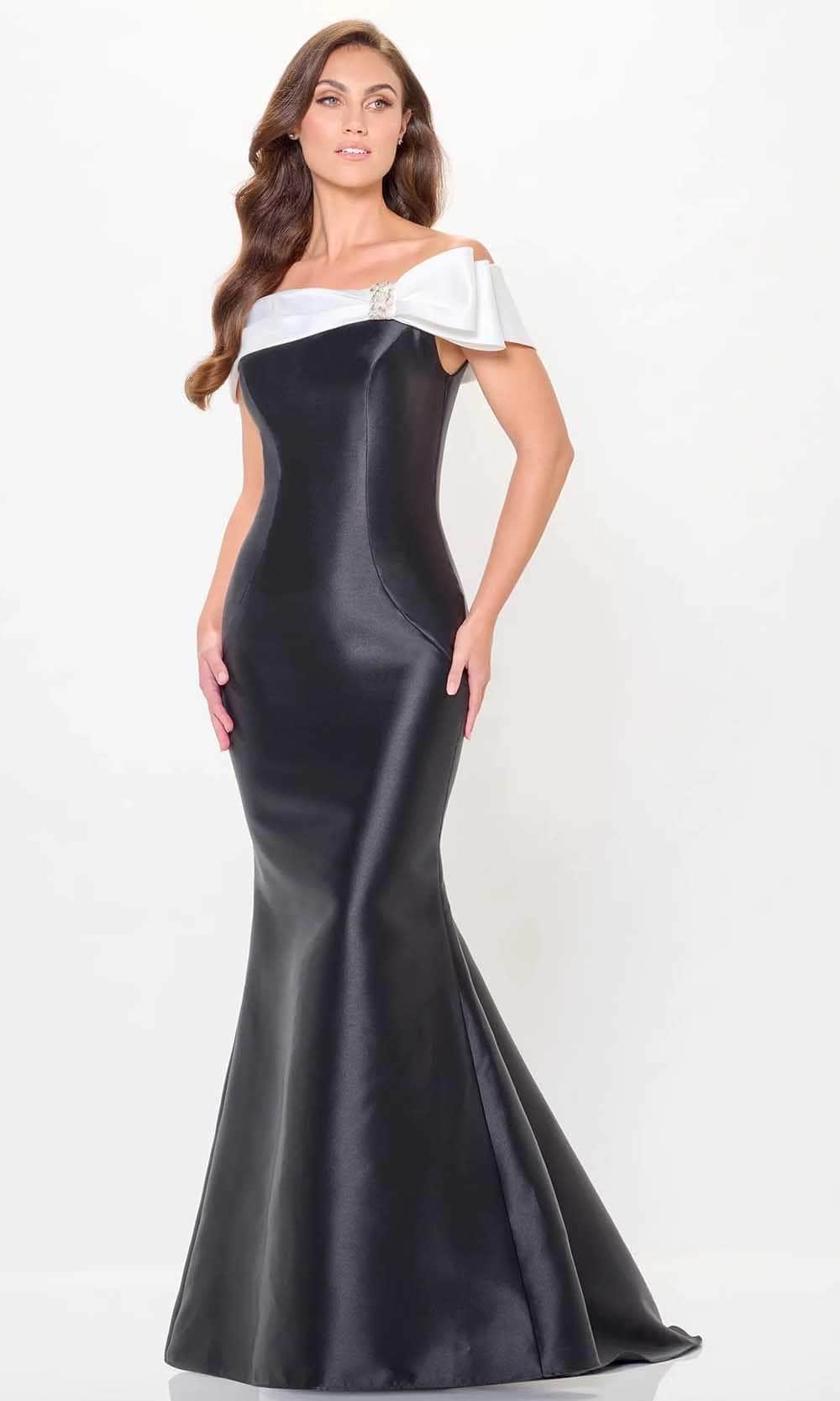 Bow Off Shoulder Evening Gown