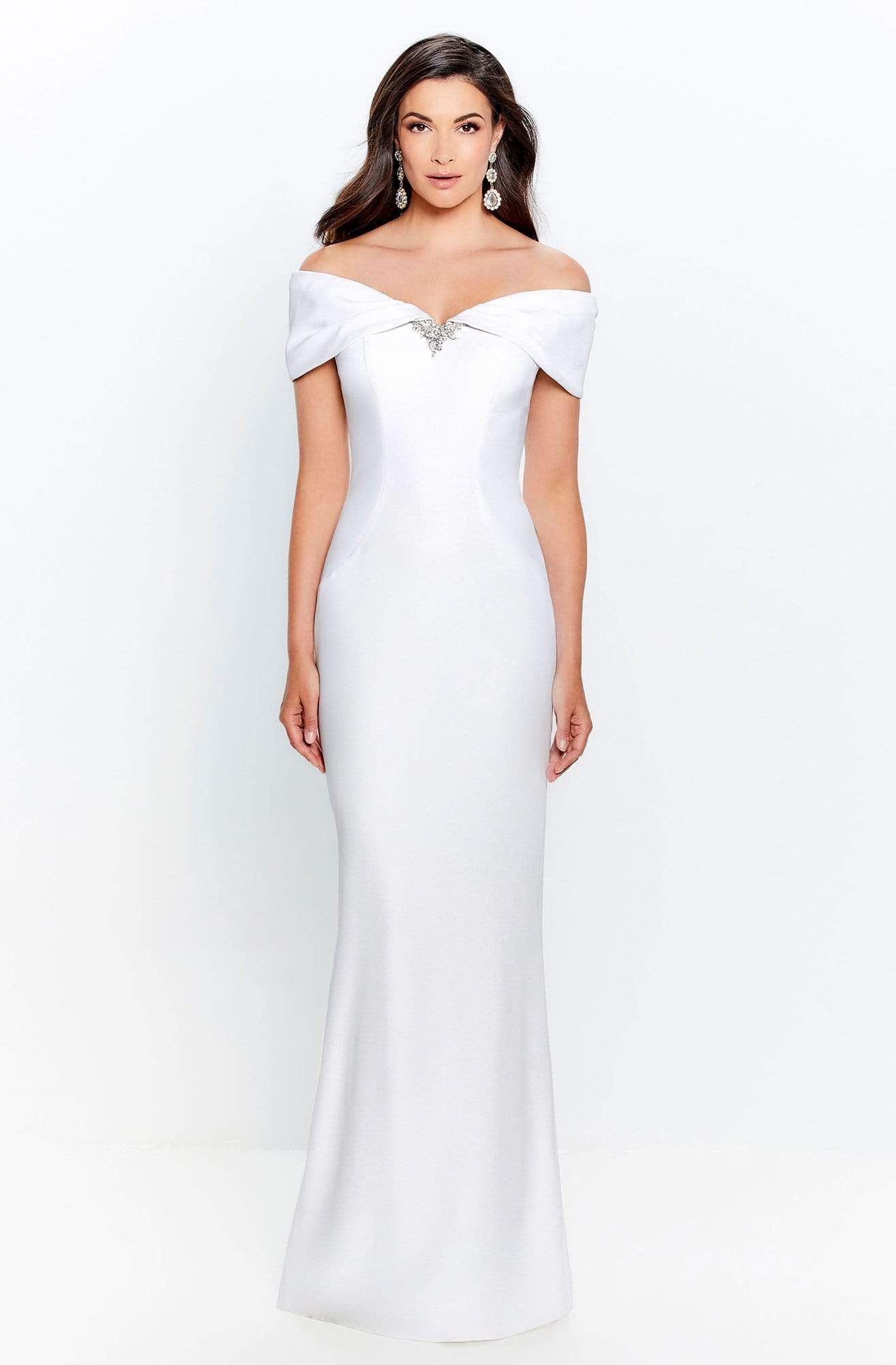 120905W Off-Shoulder Sheath Mother of the Groom Dress
