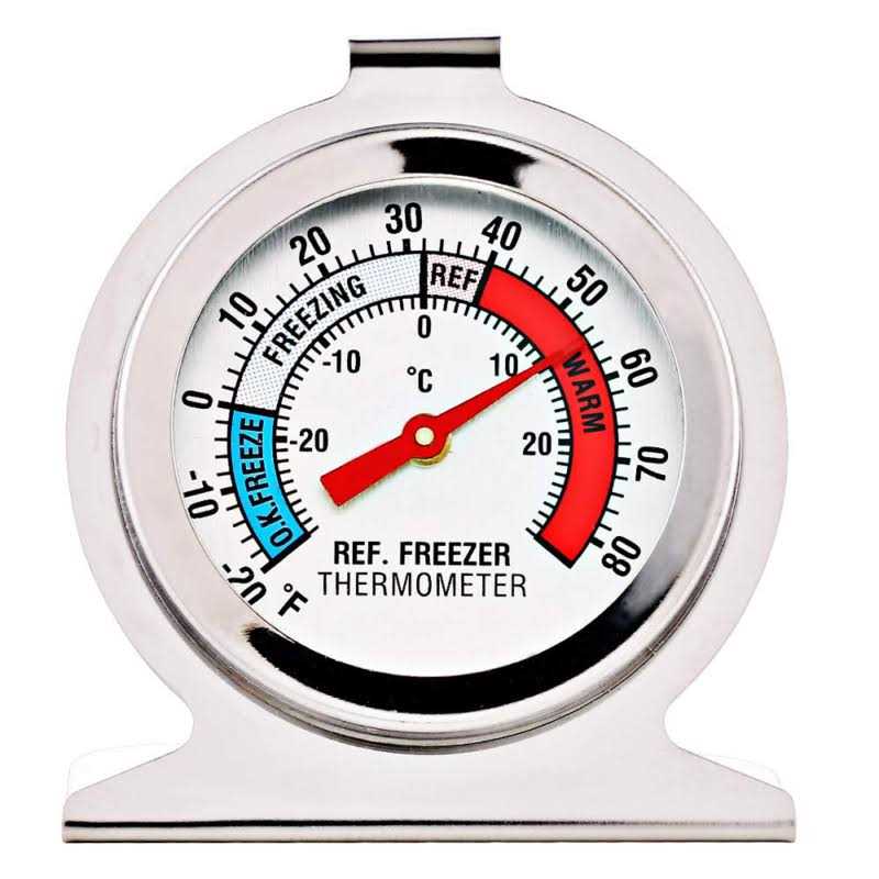2 Pack Refrigerator Freezer Thermometer Large Dial Analog Thermometer