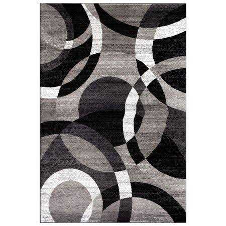 World Rug Gallery Contemporary Modern Circles Abstract Area Rug