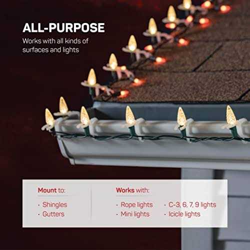All-Purpose Holiday Light Clips Christmas Light Clips Outdoor Light Clips