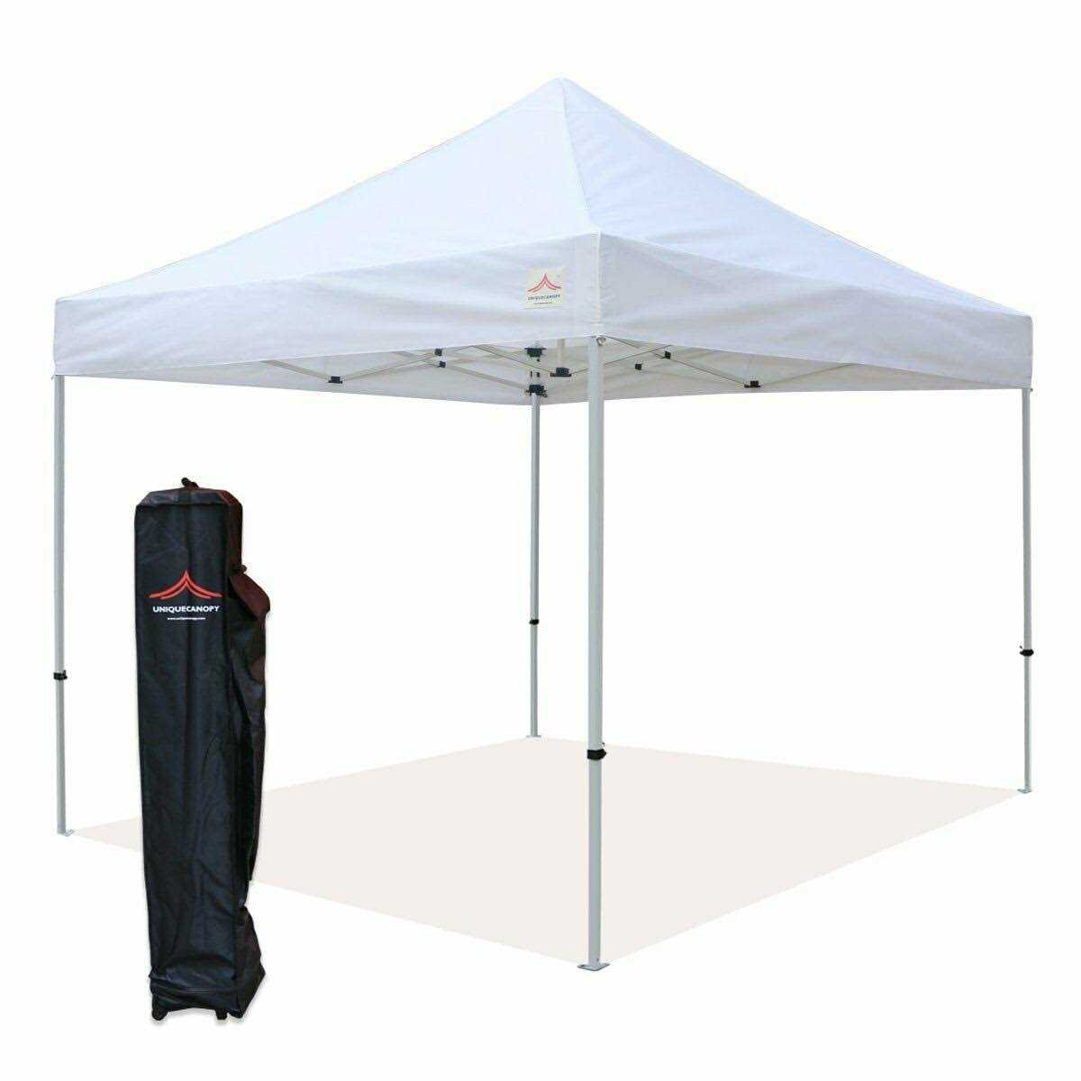 UNIQUECANOPY 10’x10′ Ez Pop Up Canopy Tent Commercial Instant Shelter with Heavy Duty Roller Bag