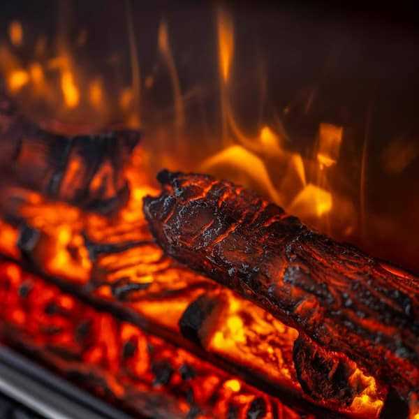 Barton 26 in. 1500-Watt Black Electric Firebox Heater Fireplace Insert Glass Panel with Remote Control